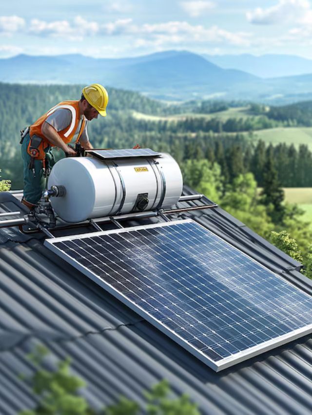 roof solar water heater system